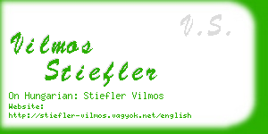 vilmos stiefler business card